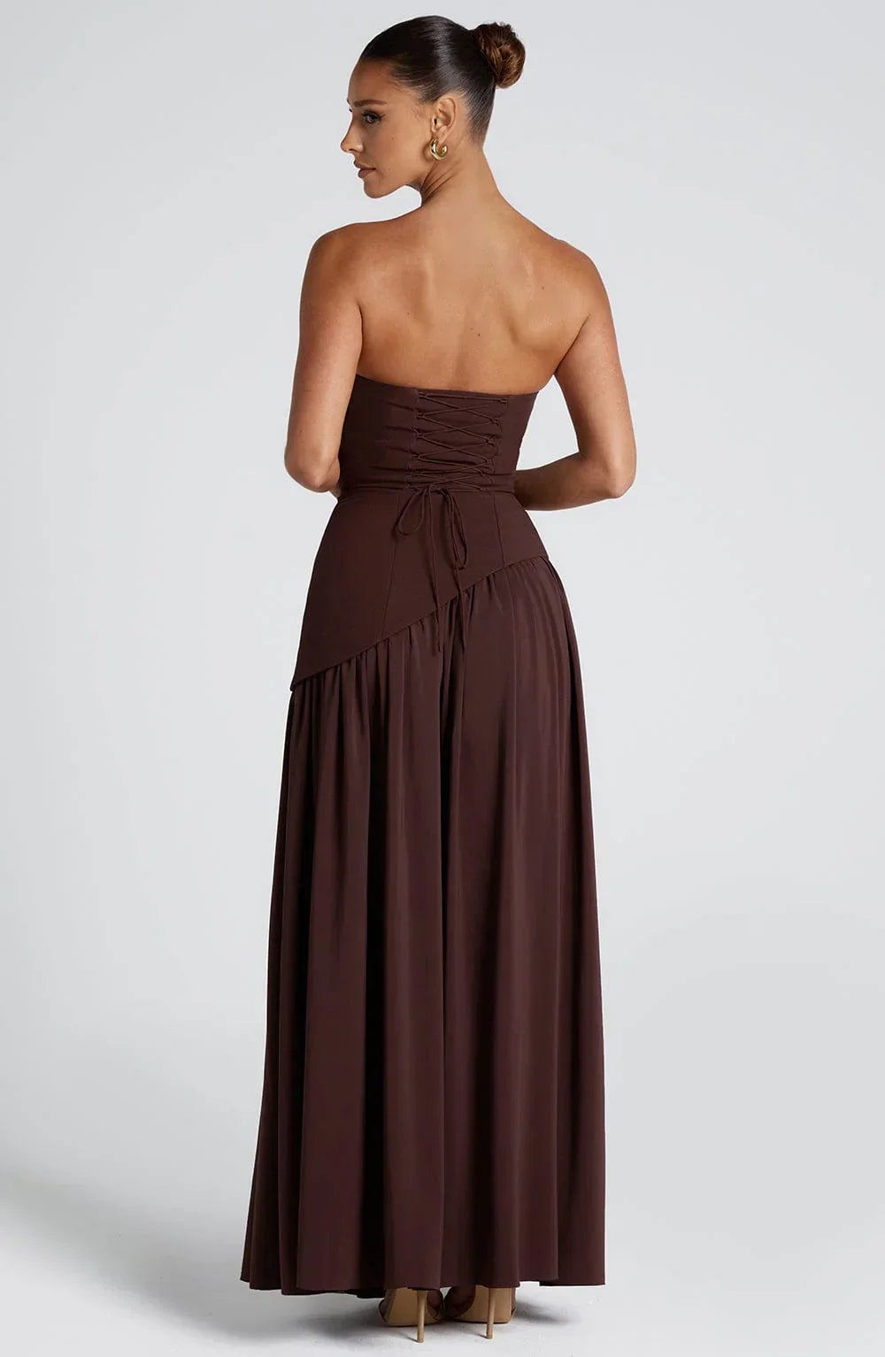 Sidoine | Robe Longue Bustier Corset à Fente Haute