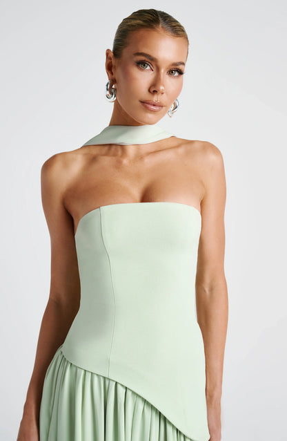 Sidoine | Robe Longue Bustier Corset à Fente Haute