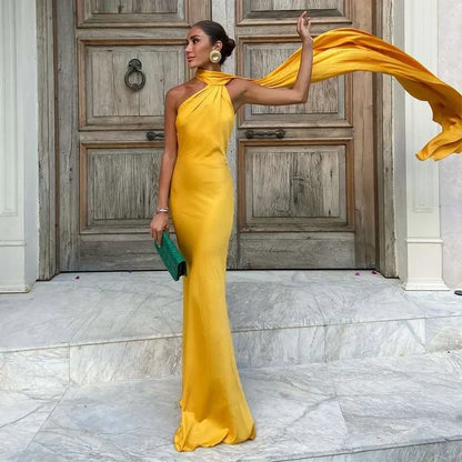 Bertille | Robe Longue Drapée à Une Bretelle