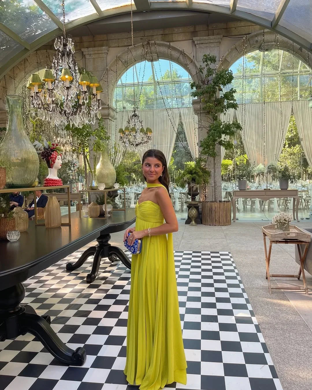 Naëlle | Robe Longue Plissée Jaune