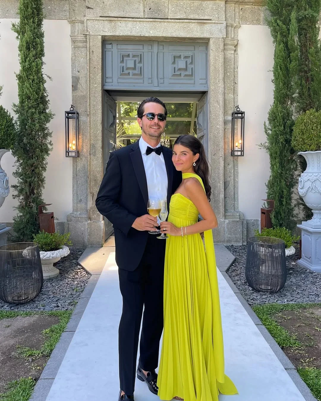 Naëlle | Robe Longue Plissée Jaune