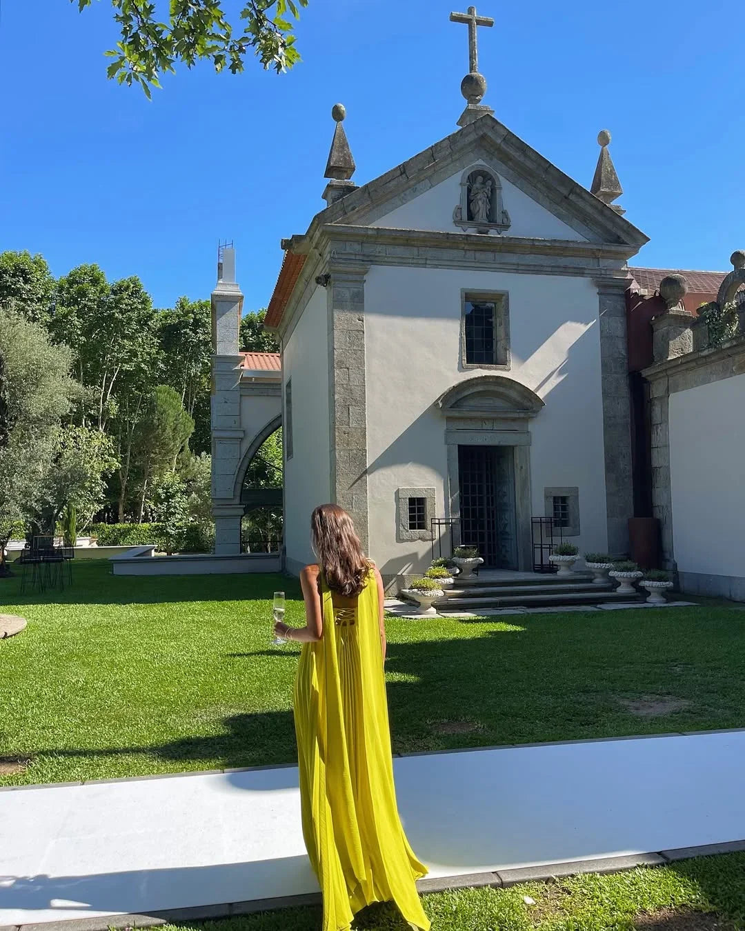 Naëlle | Robe Longue Plissée Jaune