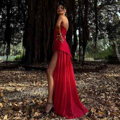 Tiphaine | Robe Longue Bustier Fendue pour Soirée