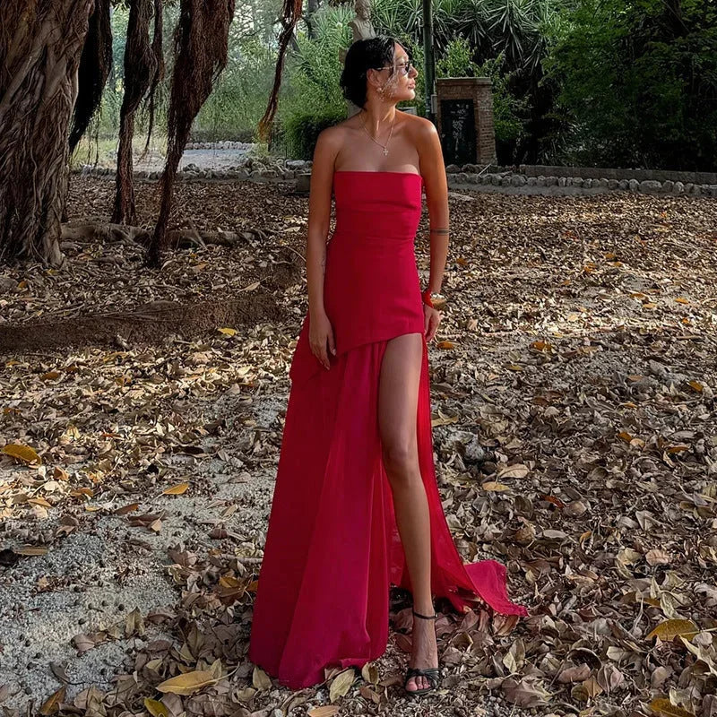 Tiphaine | Robe Longue Bustier Fendue pour Soirée