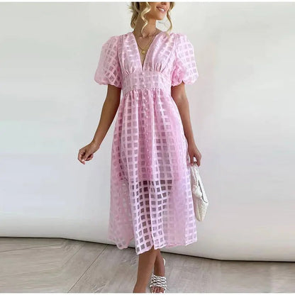Domitille | Robe Midi Cérémonie Col V