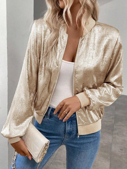 Blouson bomber court, détail des poches latérales