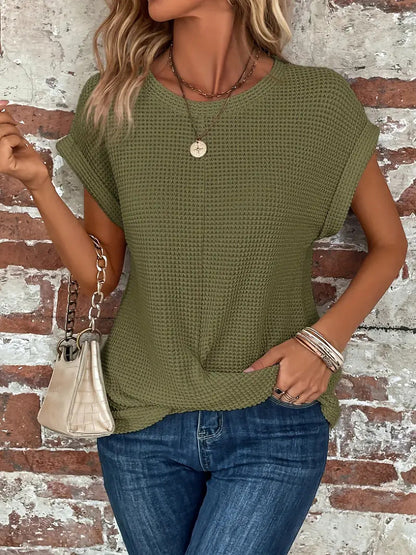 Laurence | T-Shirt Col Cœur Manches Courtes