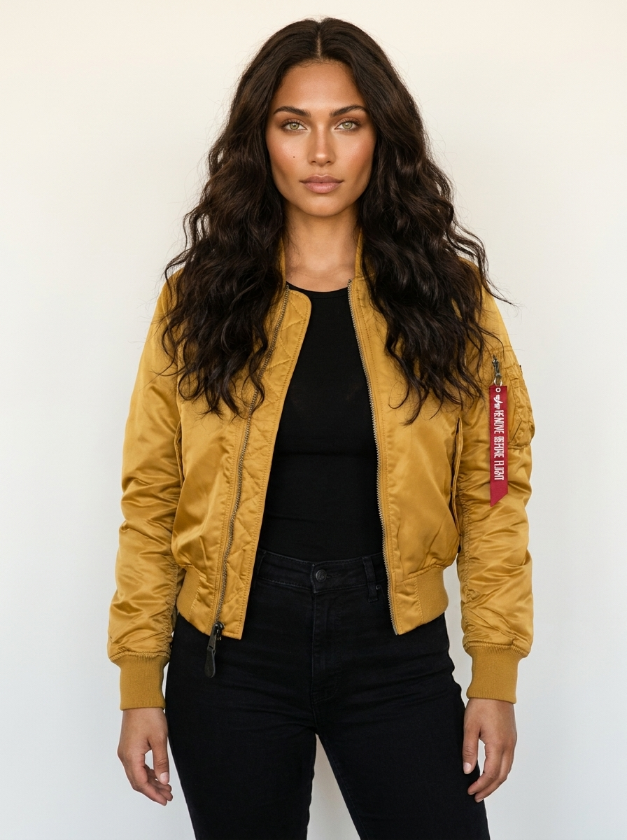 Bomber femme satiné à bords élastiques