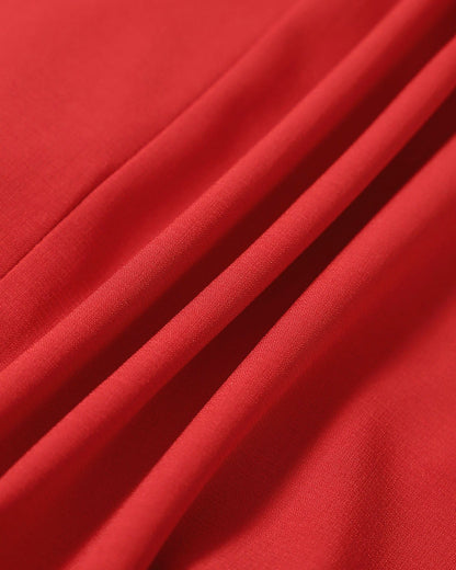 Margaux | Robe Courte Rouge Col Bateau