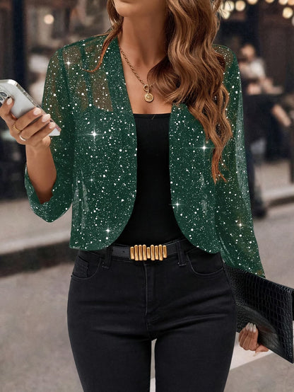 Gilet pailleté à sequins sur toute la surface