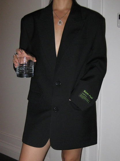 Détail de la doublure du blazer oversize