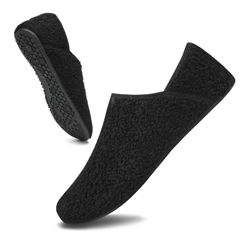 Chaussons d'intérieur en noir, vue de face