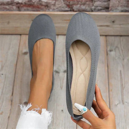 Ballerines femme à bord élastiqué, semelle légère