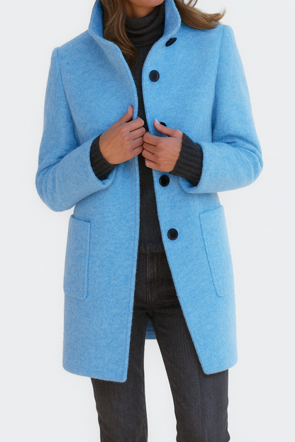 Manteau mi-long à deux poches plaquées