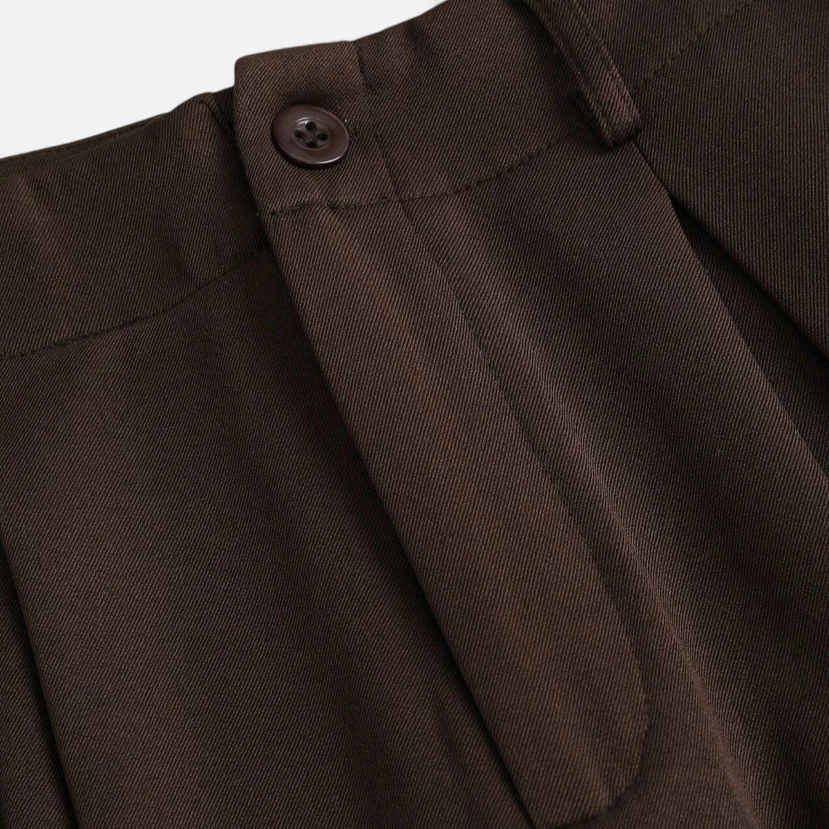 Pantalon large plissé en jacquard à taille haute