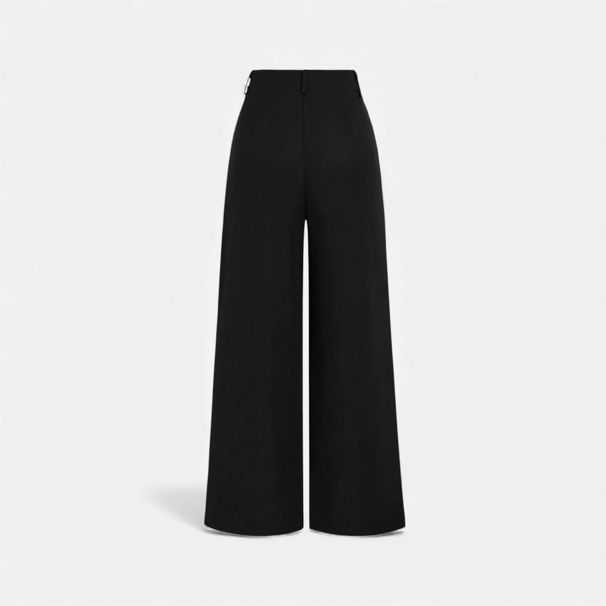 Pantalon large taille haute, tissage jacquard en relief