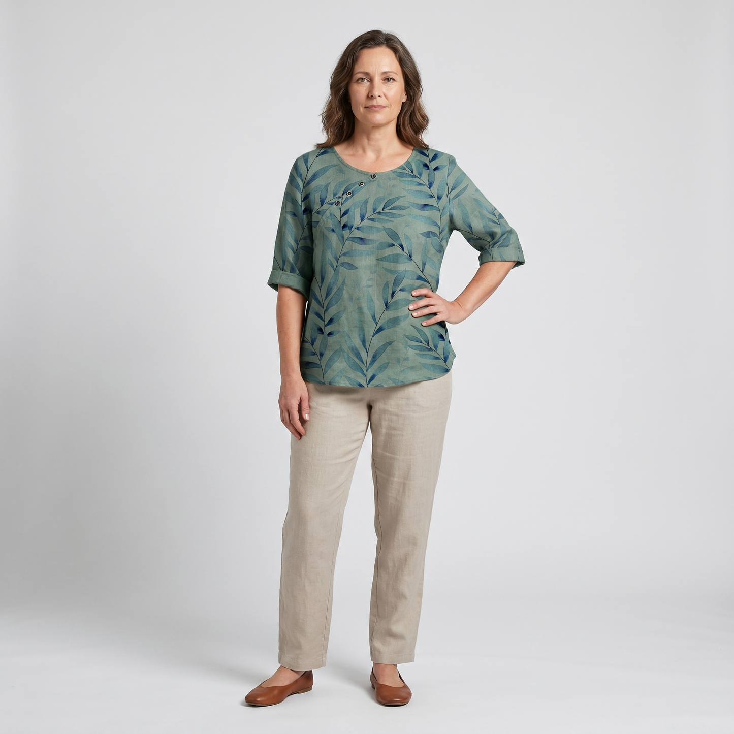 Quitterie | Blouse Imprimée Boutons Asymétriques
