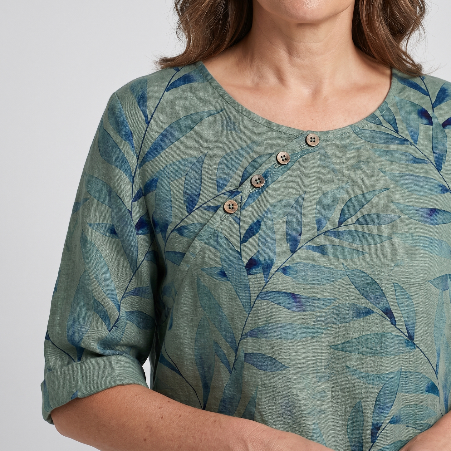 Quitterie | Blouse Imprimée Boutons Asymétriques