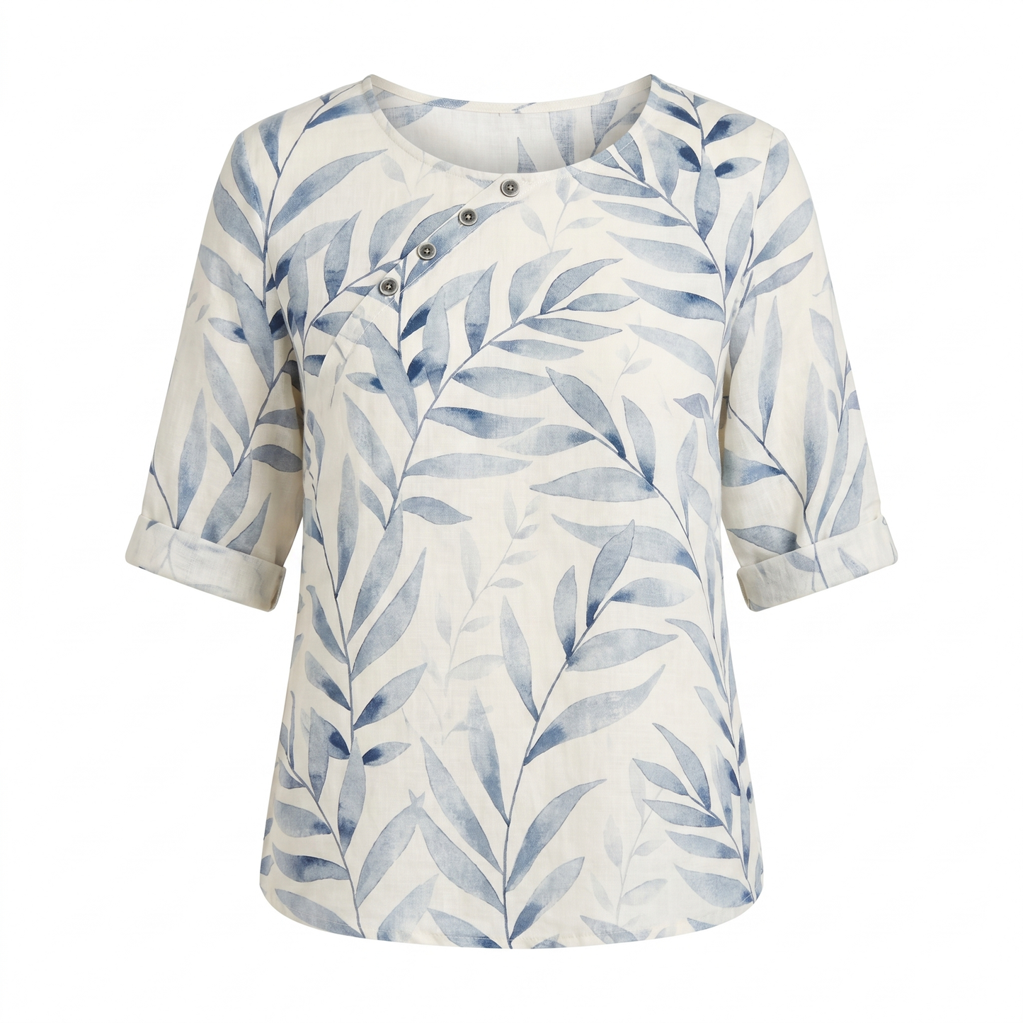 Quitterie | Blouse Imprimée Boutons Asymétriques
