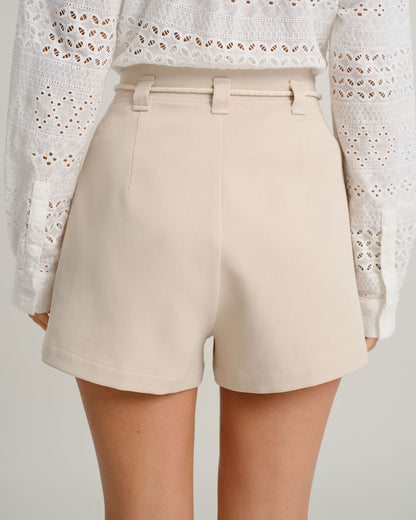 Alix | Short Ceinturé Taille Haute Élégant