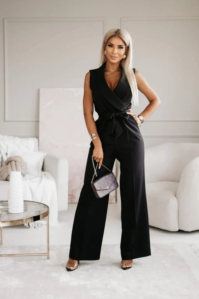 Miralyn | Combinaison Enveloppante à Jambes Larges