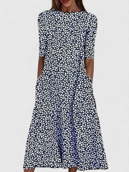 Ophélie | Robe midi femme fleurie pour l’été